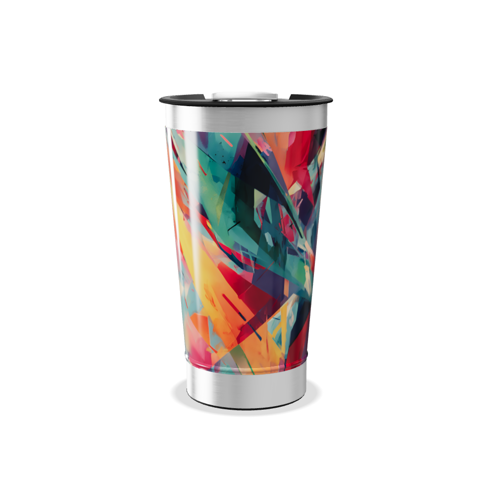 Copo Térmico - Estampa Colorida Abstrata