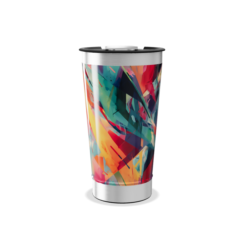 Copo Térmico - Estampa Colorida Abstrata
