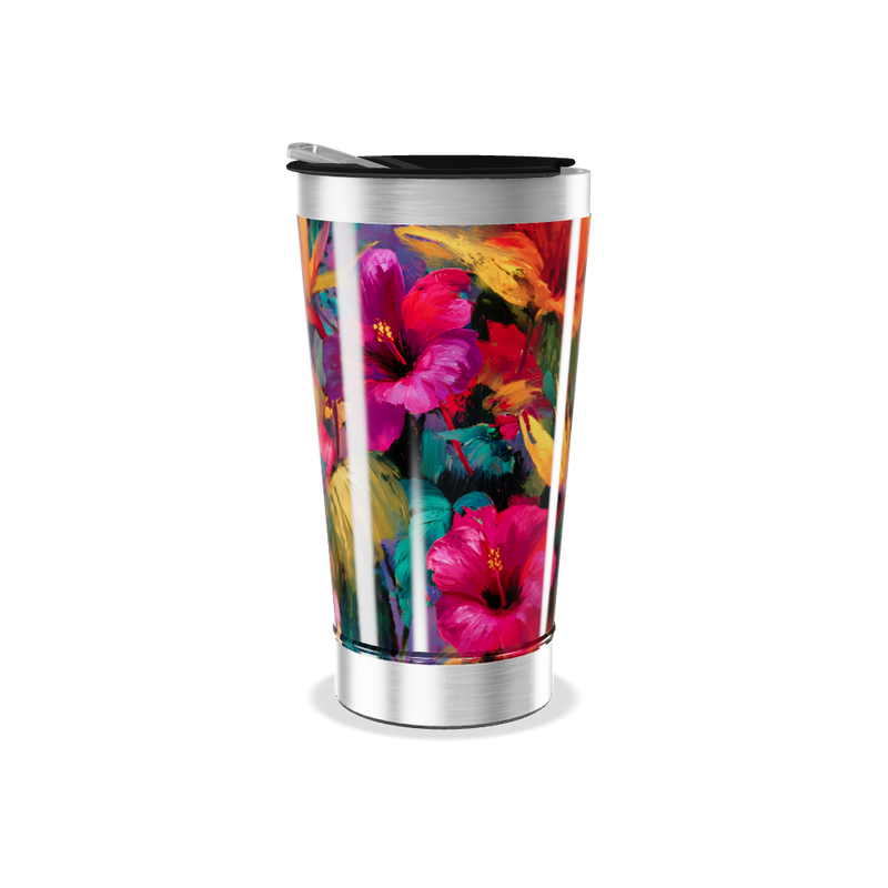Copo Térmico - Floral Colorido Inox