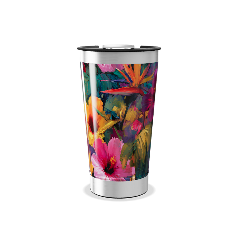 Copo Térmico - Floral Colorido Inox