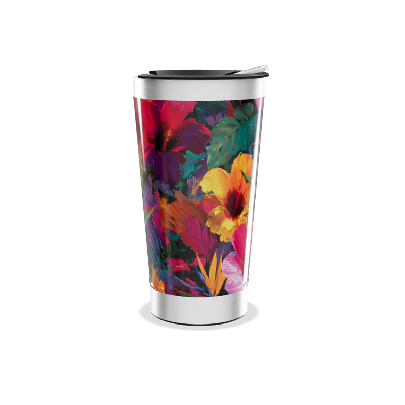 Copo Térmico - Floral Colorido Inox