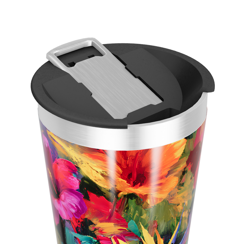 Copo Térmico - Floral Colorido Inox