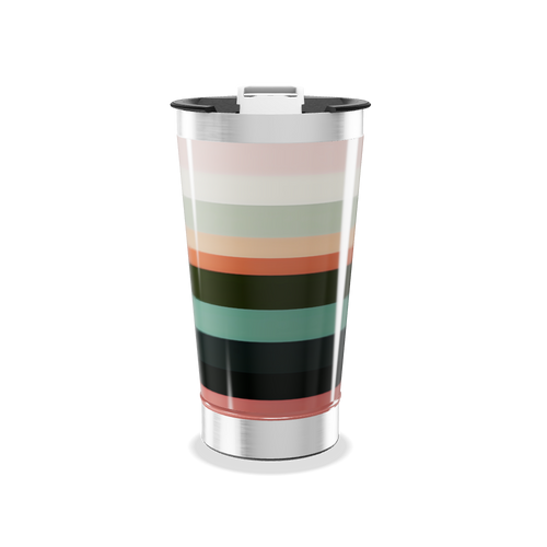 Copo Térmico - Listras Multicoloridas