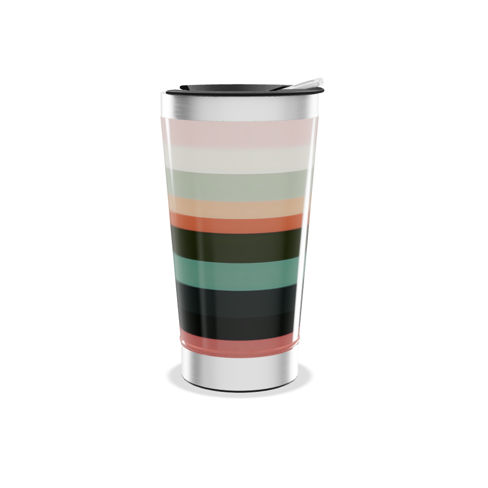 Copo Térmico - Listras Multicoloridas
