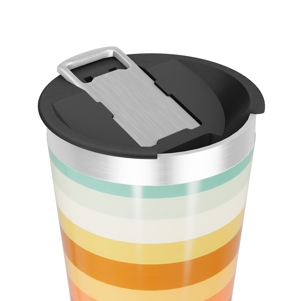 Copo Térmico - Listrado Colorido Aço Inox