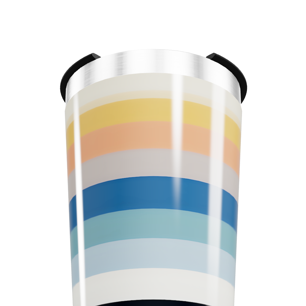 Copo Térmico - Listras Coloridas Aço Inox