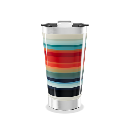 Copo Térmico - Listrado Colorido Inox