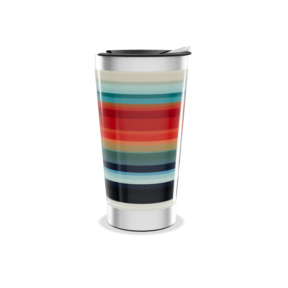 Copo Térmico - Listrado Colorido Inox