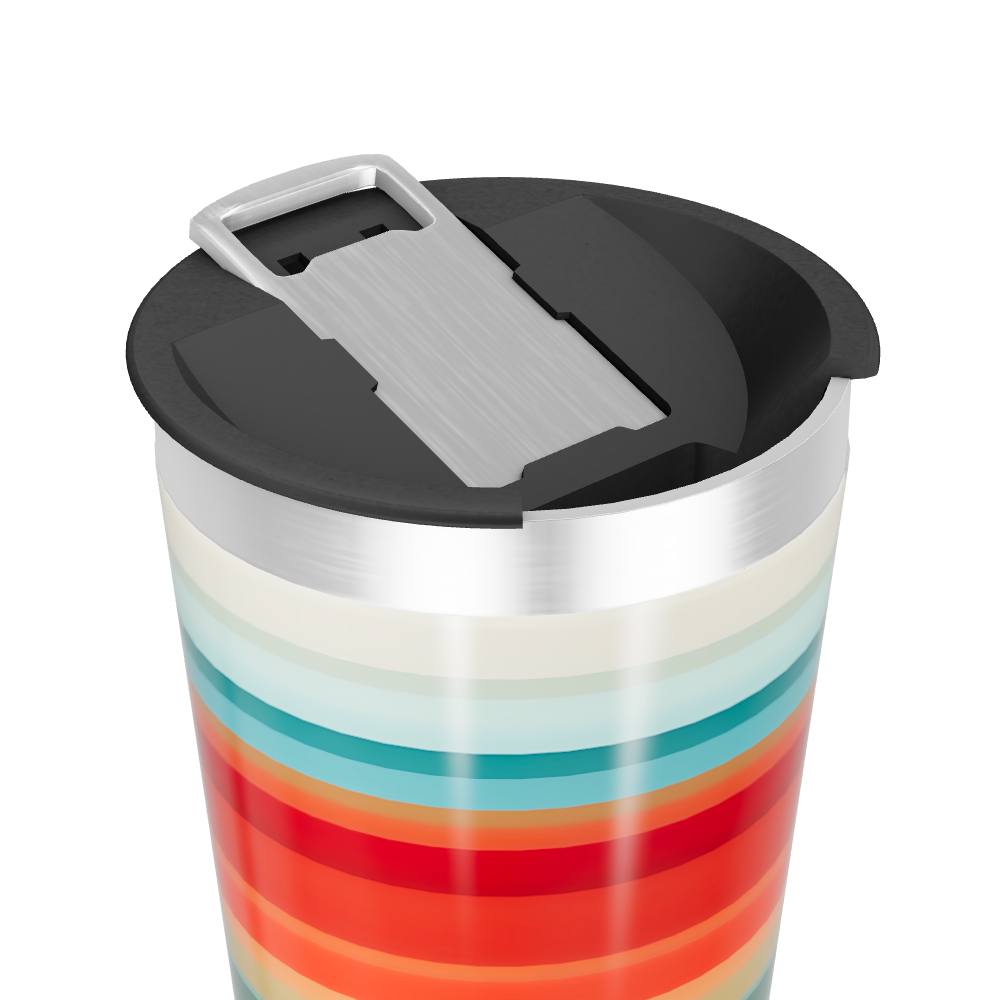 Copo Térmico - Listrado Colorido Inox