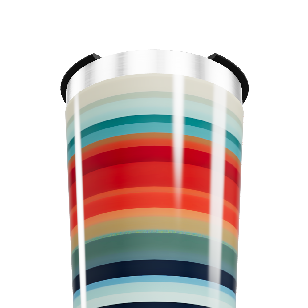 Copo Térmico - Listrado Colorido Inox