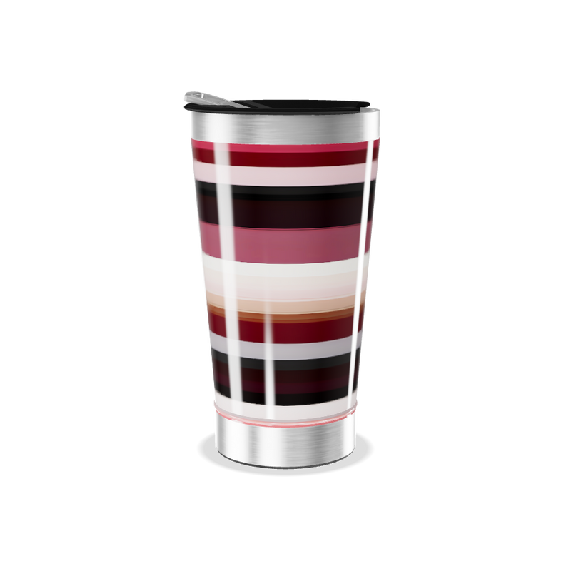 Copo Térmico - Listrado Inox