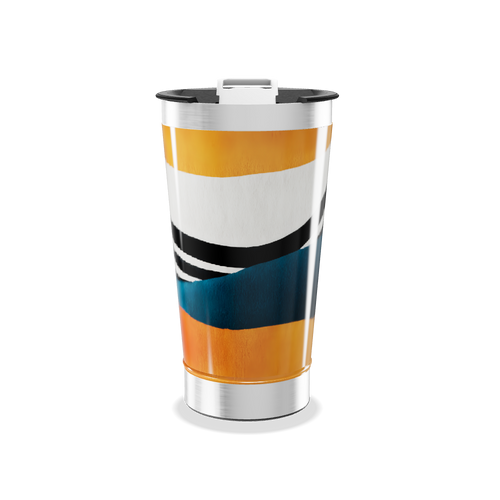 Copo Térmico - Colorido com Listras Modernas