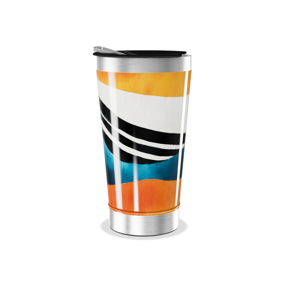 Copo Térmico - Colorido com Listras Modernas