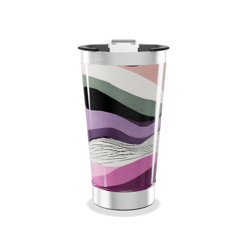 Copo Térmico - Listras Coloridas Aço Inox
