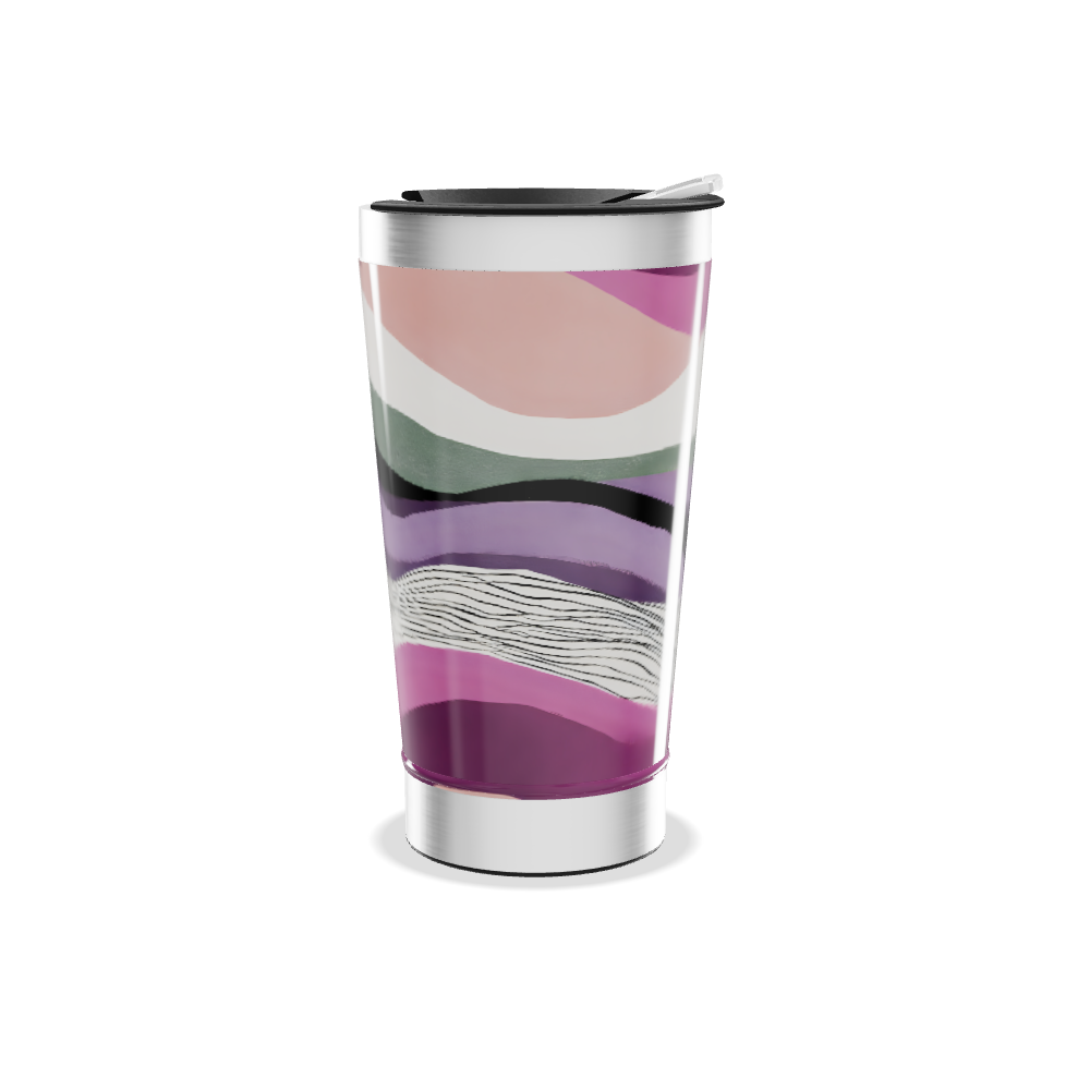 Copo Térmico - Listras Coloridas Aço Inox