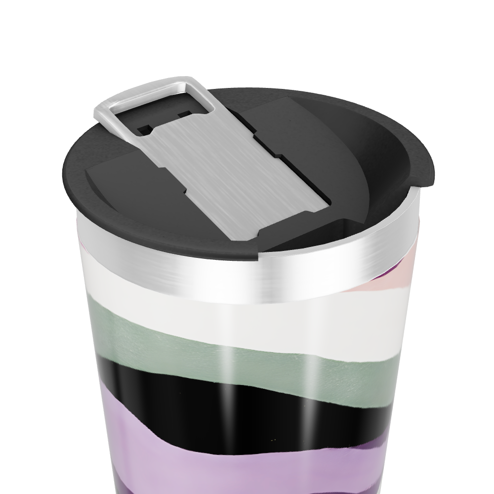 Copo Térmico - Listras Coloridas Aço Inox