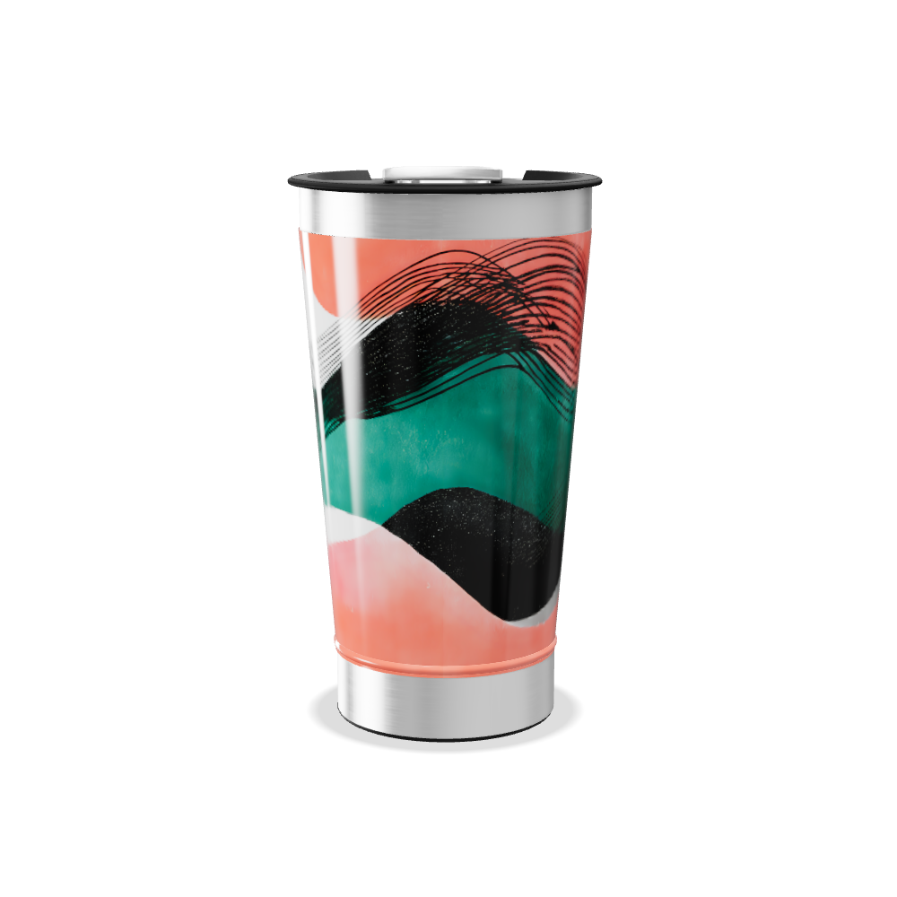 Copo Térmico - Abstrato Colorido Aço Inox