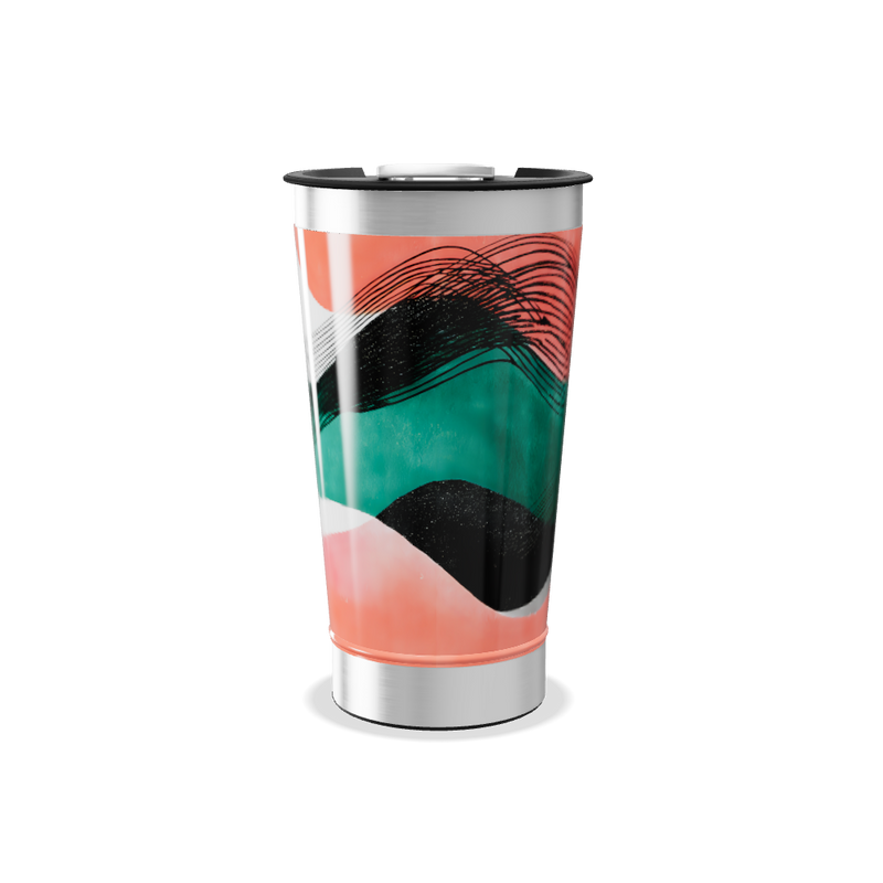 Copo Térmico - Abstrato Colorido Aço Inox