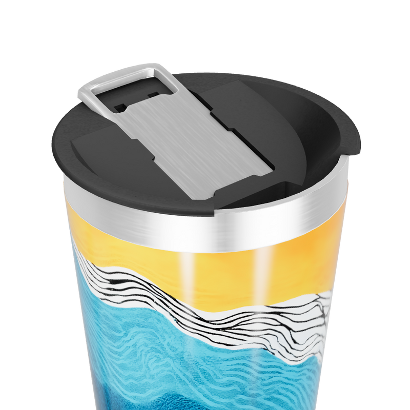 Copo Térmico - Estampa Ondas Coloridas