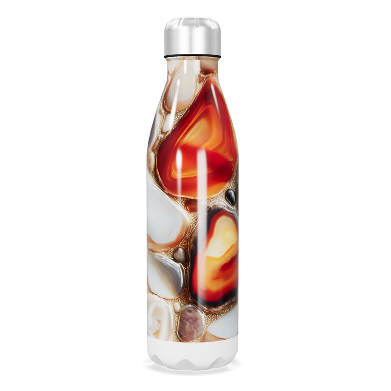 Garrafa Inox - Estampa Ágata Colorida