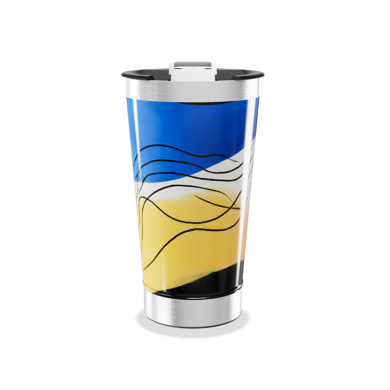 Copo Térmico - Estampa Ondas Coloridas