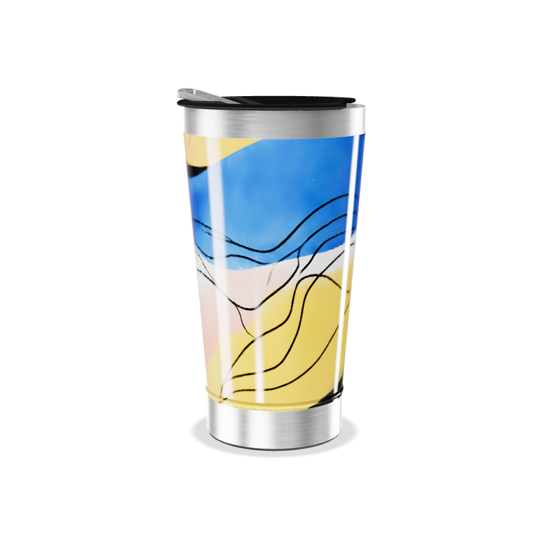 Copo Térmico - Estampa Ondas Coloridas