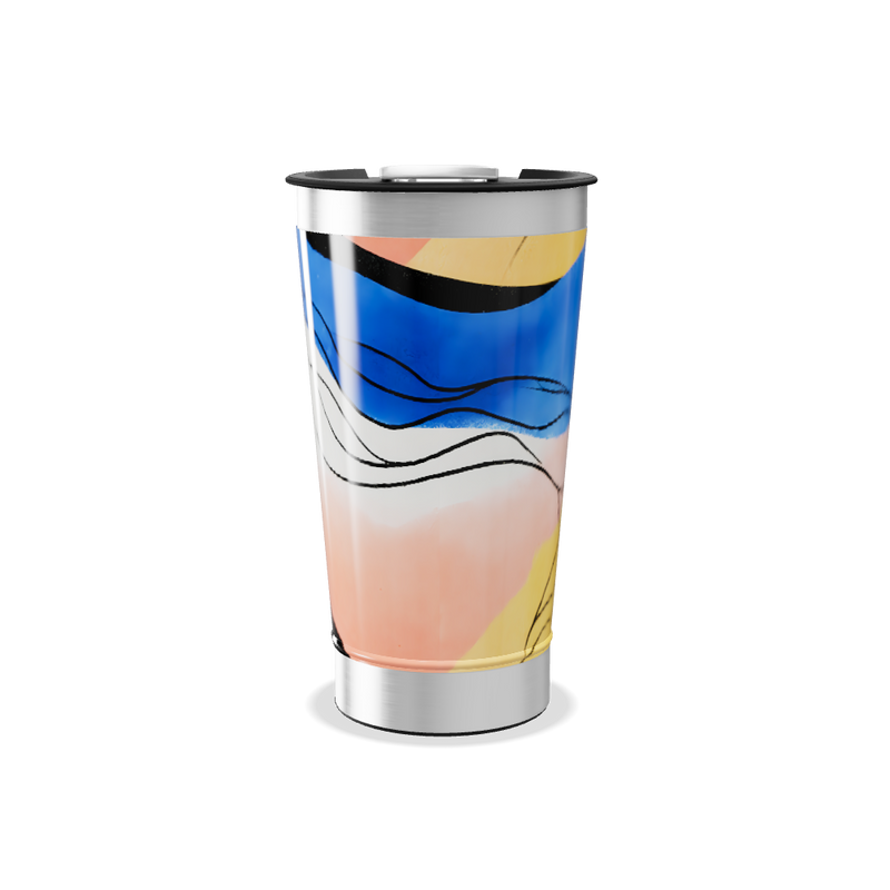 Copo Térmico - Estampa Ondas Coloridas