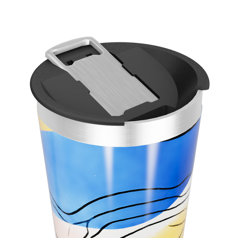 Copo Térmico - Estampa Ondas Coloridas