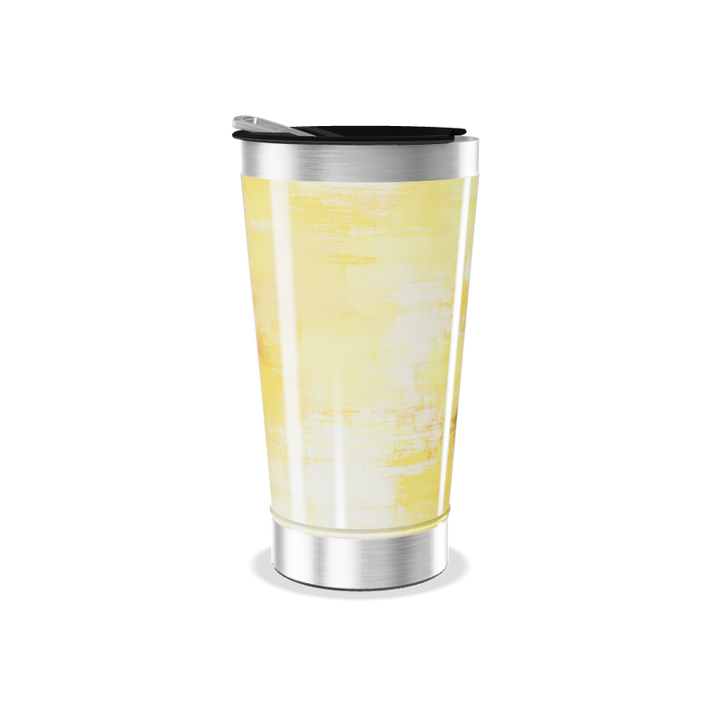 Copo Térmico - Amarelo Estampado Aço Inox