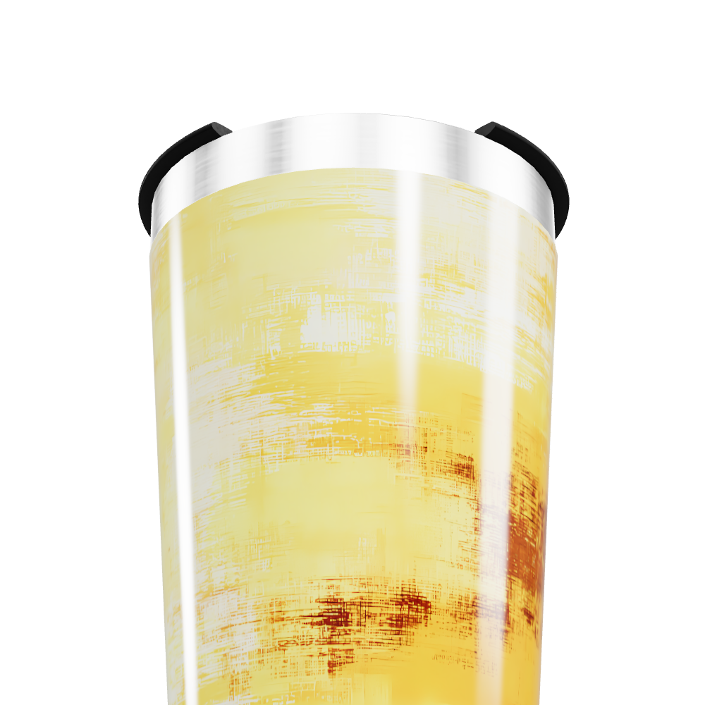 Copo Térmico - Amarelo Estampado Aço Inox