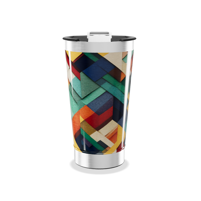 Copo Térmico - Estampa Geométrica Colorida