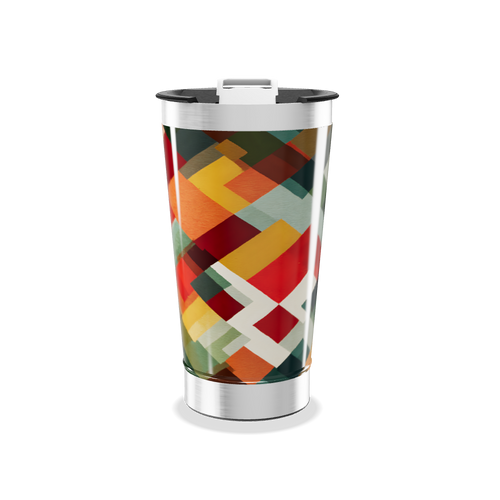 Copo Térmico - Estampa Geométrica Colorida