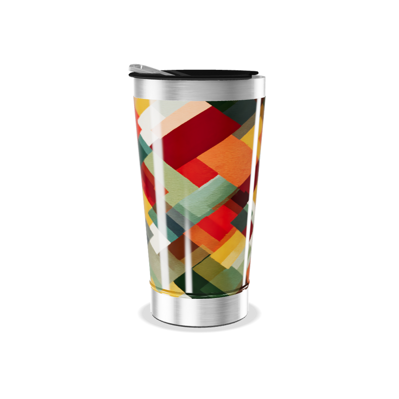 Copo Térmico - Estampa Geométrica Colorida