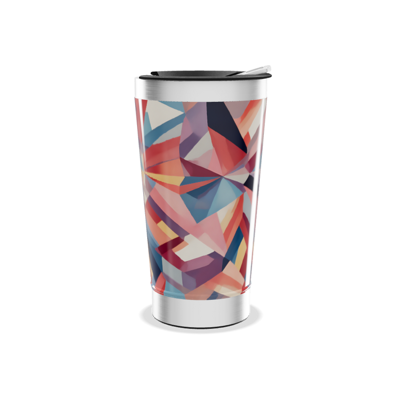 Copo Térmico - Geométrico Colorido Aço