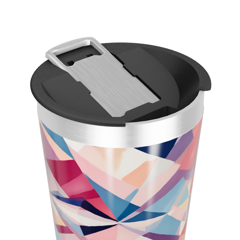 Copo Térmico - Geométrico Colorido Aço