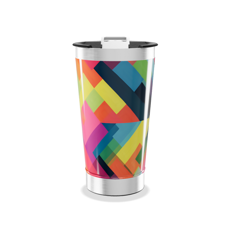 Copo Térmico - Estampa Colorida Geométrica