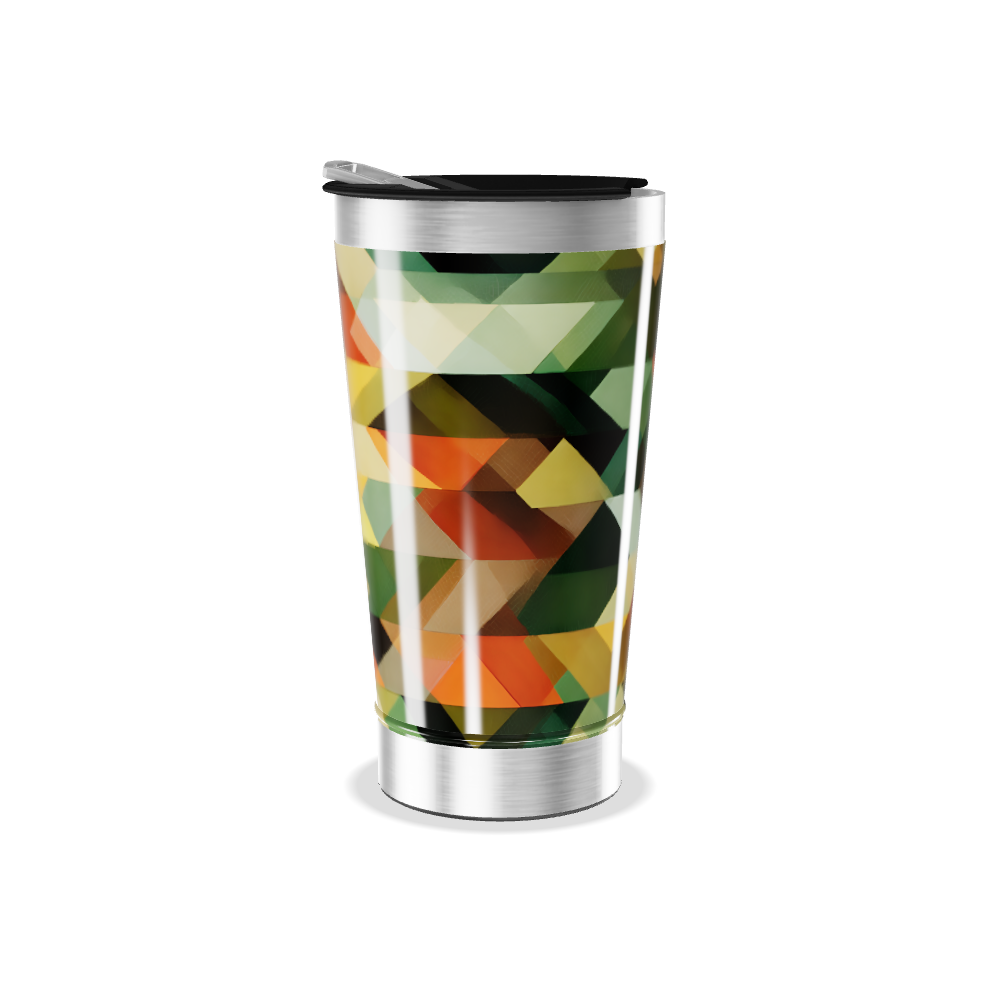 Copo Térmico - Estampado Geométrico Colorido