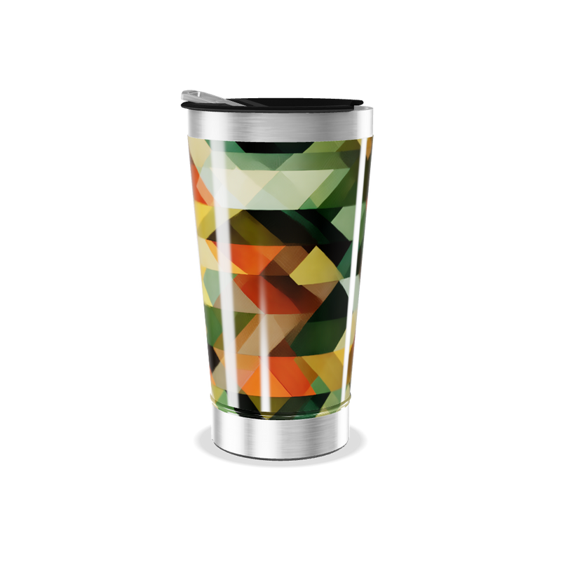 Copo Térmico - Estampado Geométrico Colorido
