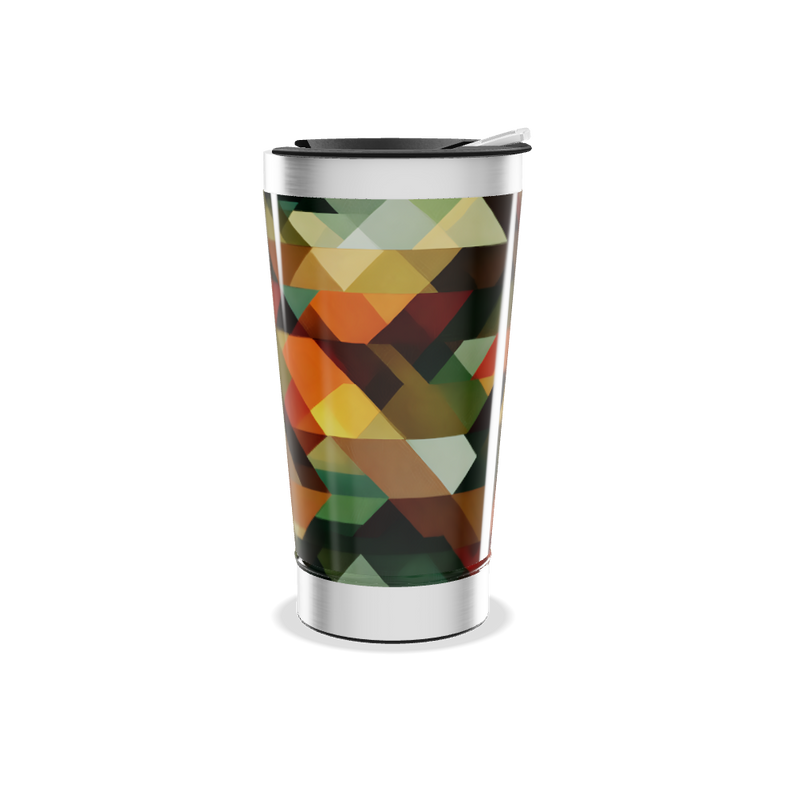 Copo Térmico - Estampado Geométrico Colorido