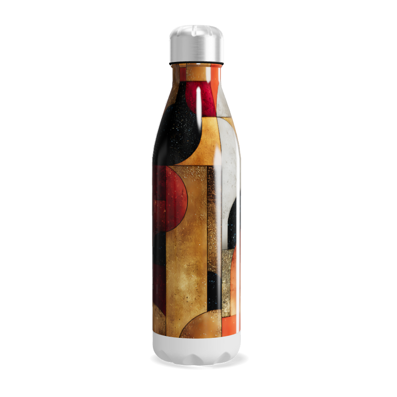 Garrafa Inox - Estampa Geométrica Colorida