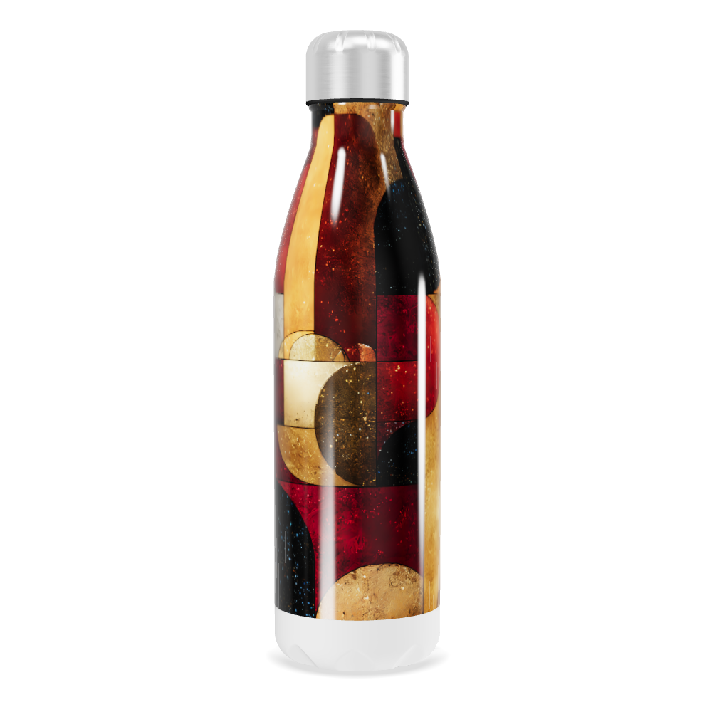 Garrafa Inox - Estampa Geométrica Colorida