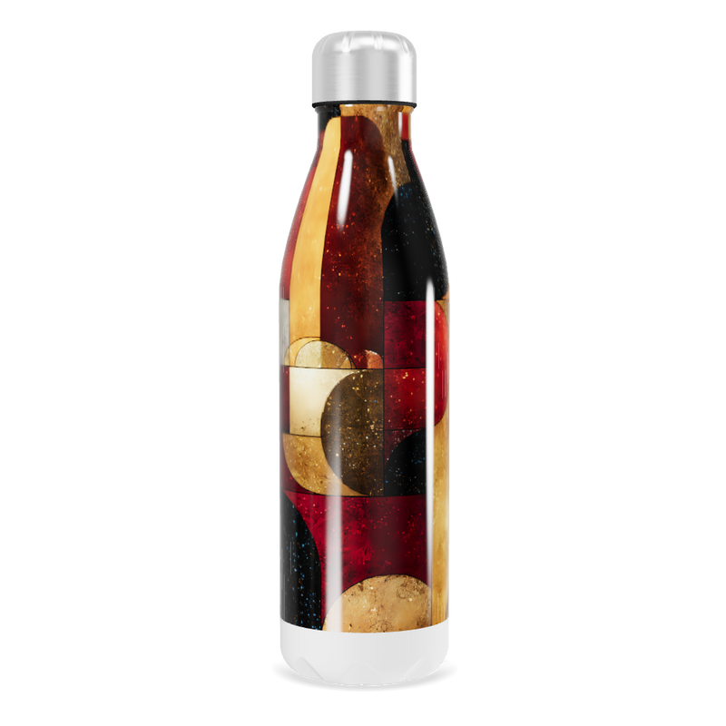 Garrafa Inox - Estampa Geométrica Colorida