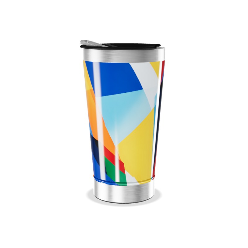 Copo Térmico - Estampa Geométrica Colorida