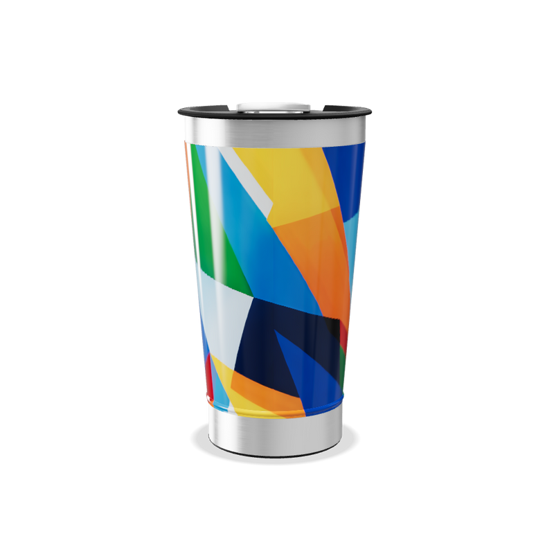 Copo Térmico - Estampa Geométrica Colorida