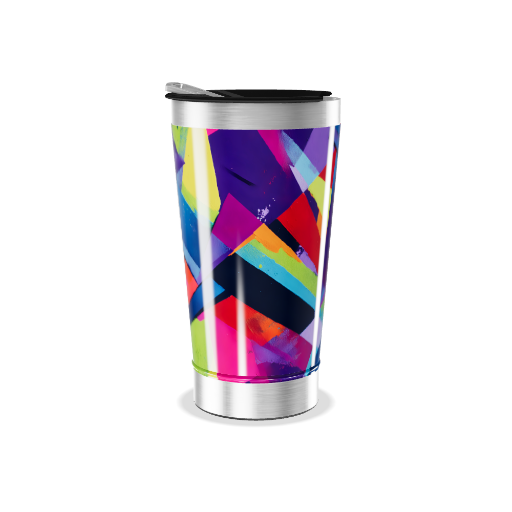 Copo Térmico - Design Abstrato Colorido