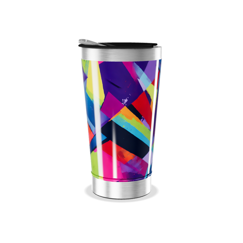 Copo Térmico - Design Abstrato Colorido