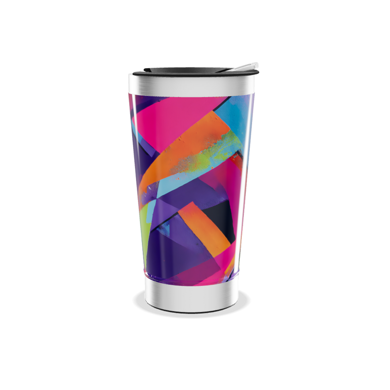 Copo Térmico - Design Abstrato Colorido