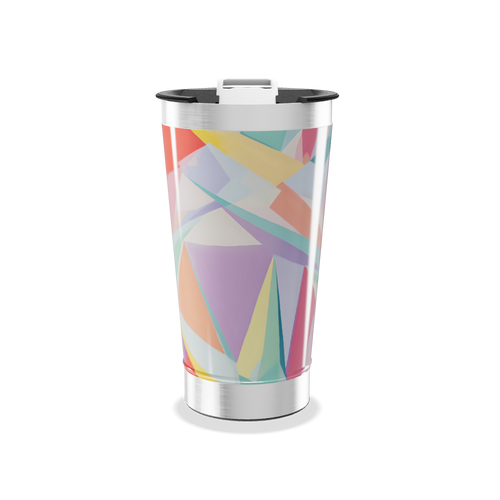 Copo Térmico - Estampa Geométrica Colorida