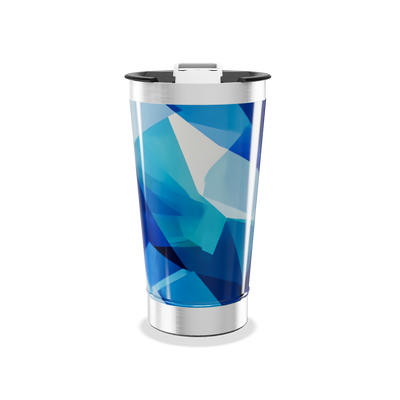 Copo Térmico - Azul com Estampa Geométrica