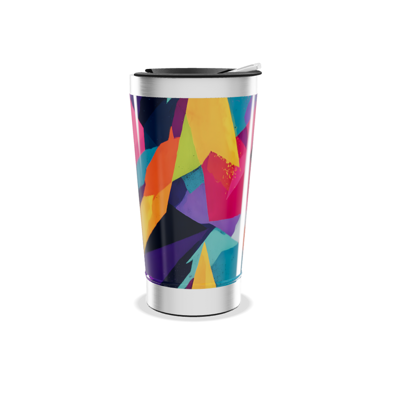 Copo Térmico - Colorido Geométrico Aço Inox